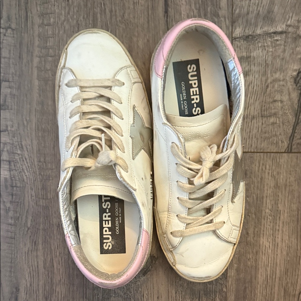 Golden goose White and Pink Sneakers